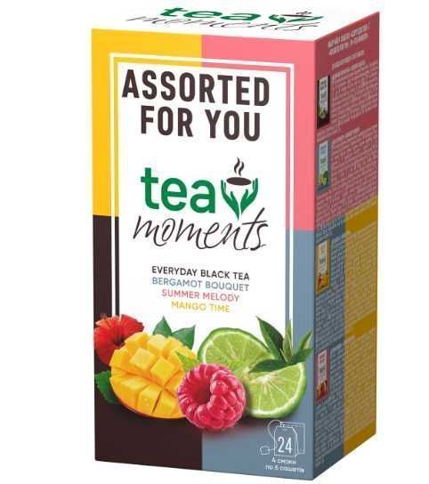 Чай Tea Moments чорний ароматизований, 25 сашетів