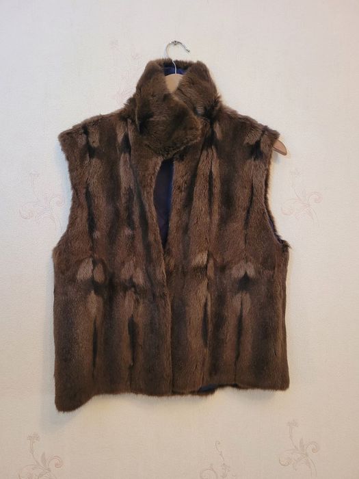 Хутряний жилет із натурального хутра білки