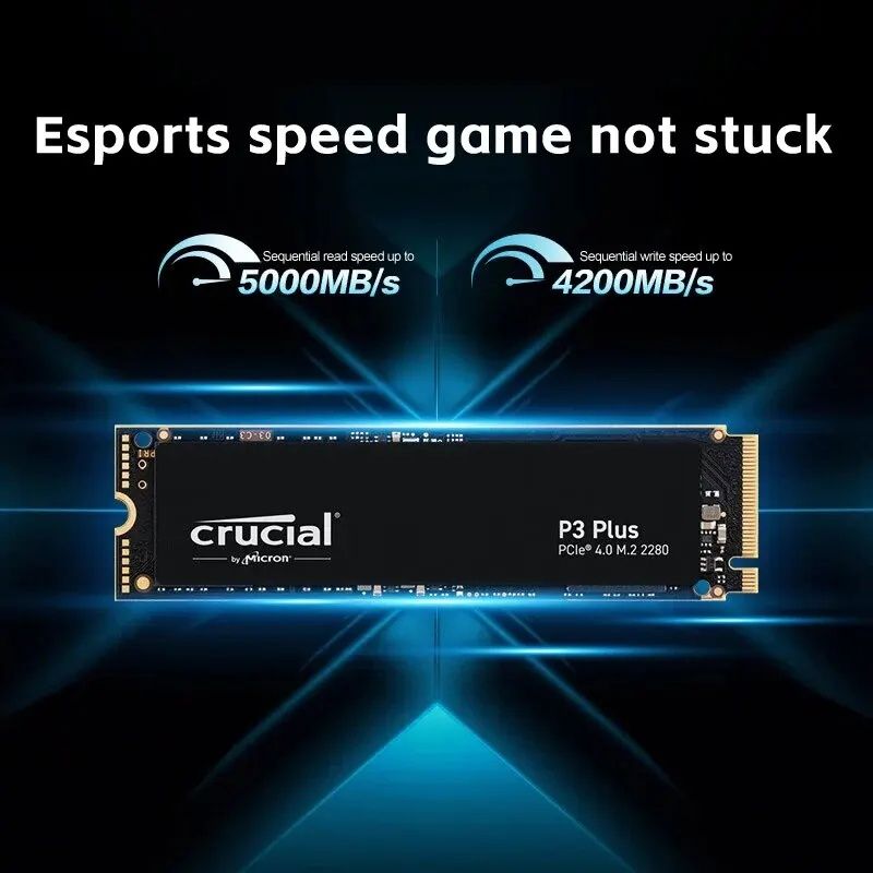 Акція ‼️ Накопичувач SSD М.2 Crucial P3 Plus 1TB NVMe PCle Gen4 3D (50