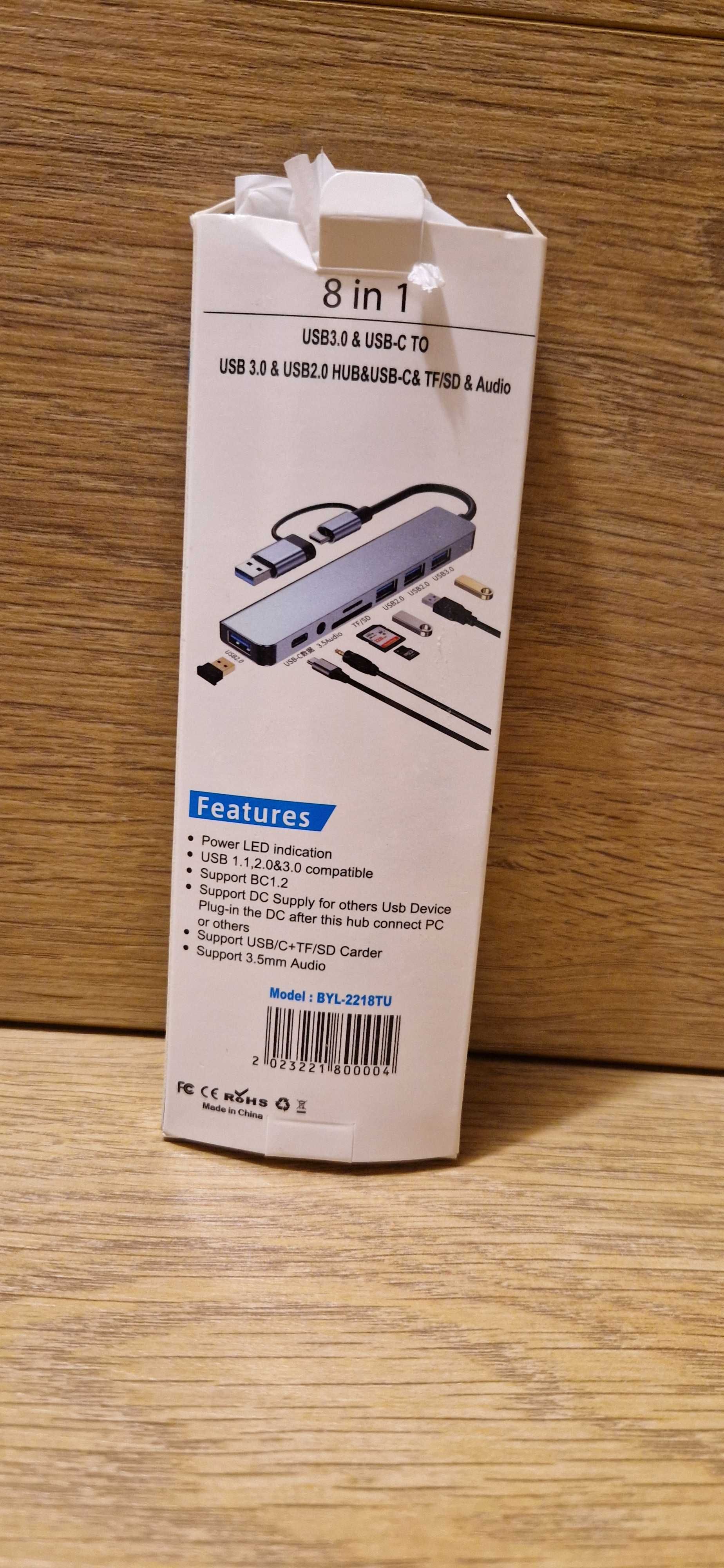 Stacja dokujaca BYL-2218TU 8 in 1 USB + USB-C