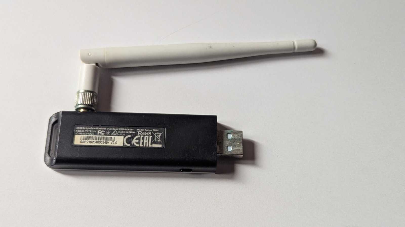 USB Wi-Fi 5 ГГц + 2.4 ГГц  адаптер TP-LINK Archer T2UH AC600