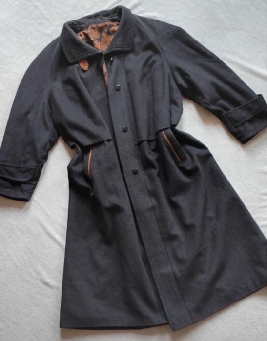 Piękny płaszcz Vintage retro wełna alpaka