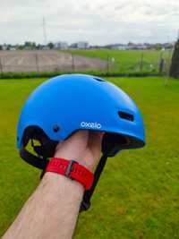 Kask rowerowy dziecięcy Decathlon Oxelo 55-59cm niebieski