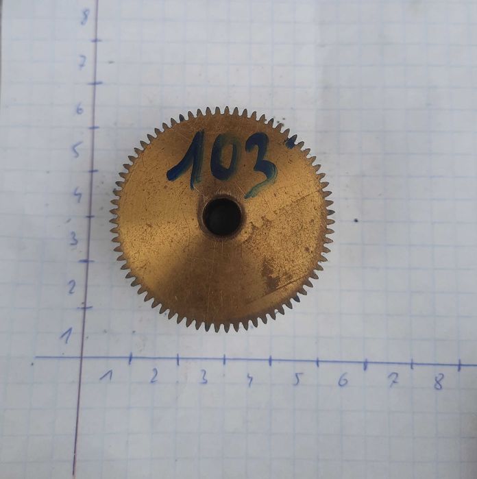 nr103 Bęben starego zegara 41,4mm 72 zęby