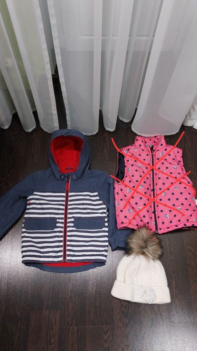 Куртки детские, комбинезон и жилетка