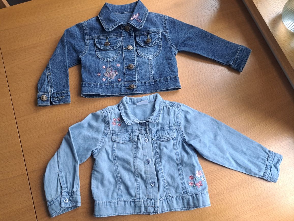 Kurteczka i koszula jeans dla dziewczynki 1-2latka
