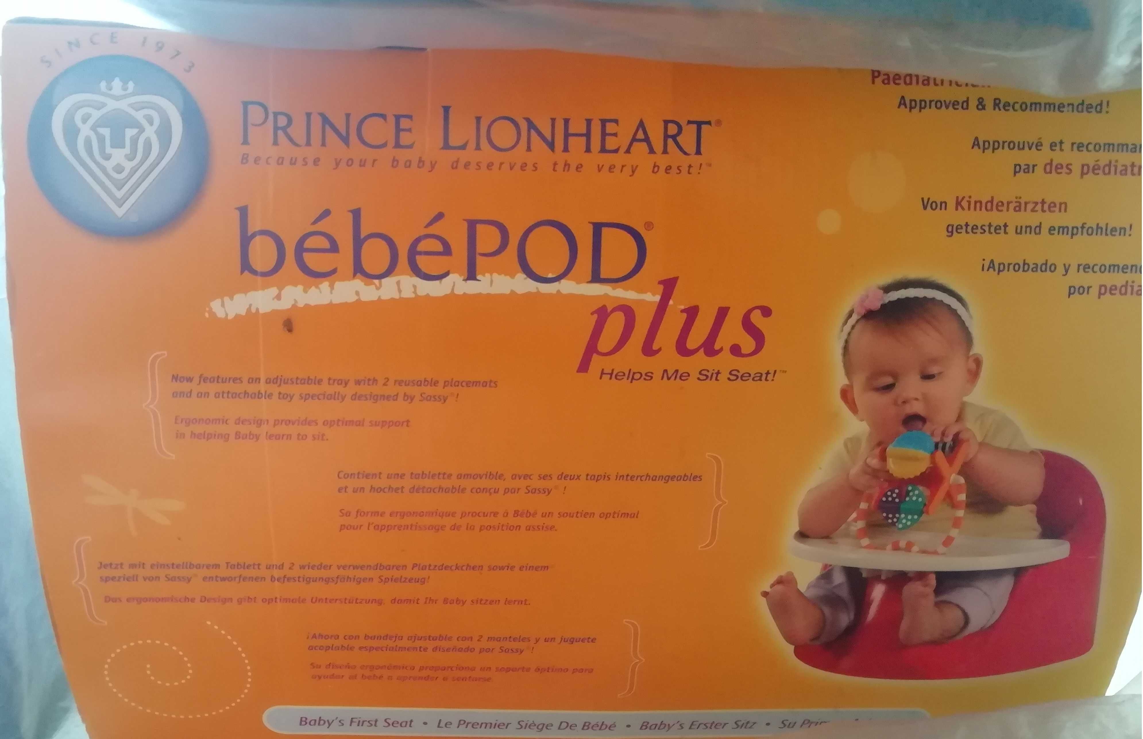 Prince Lionheart bebePOD Flex Plus Baby Seat - cadeira bebe Vermelha