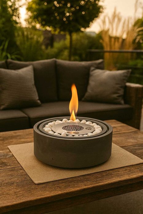 Mały Biokominek Stołowy Ekologiczny Kominek do Mieszkania i Ogrodu