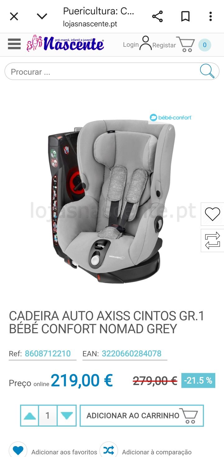 Cadeira auto Bebé Confort Axiss
