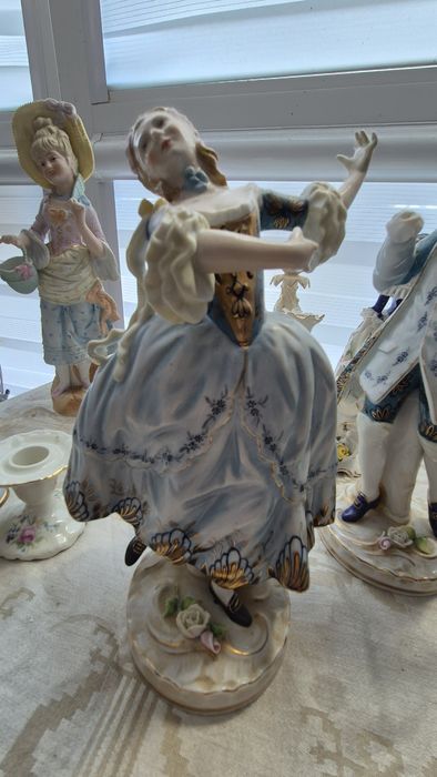 2x figurka porcelana tancerka i panicz