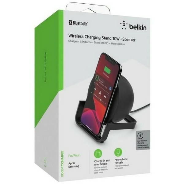 Belkin Ład. Indukcyjna+Głośnik 10W Czarny/Black Auf001Vfbk