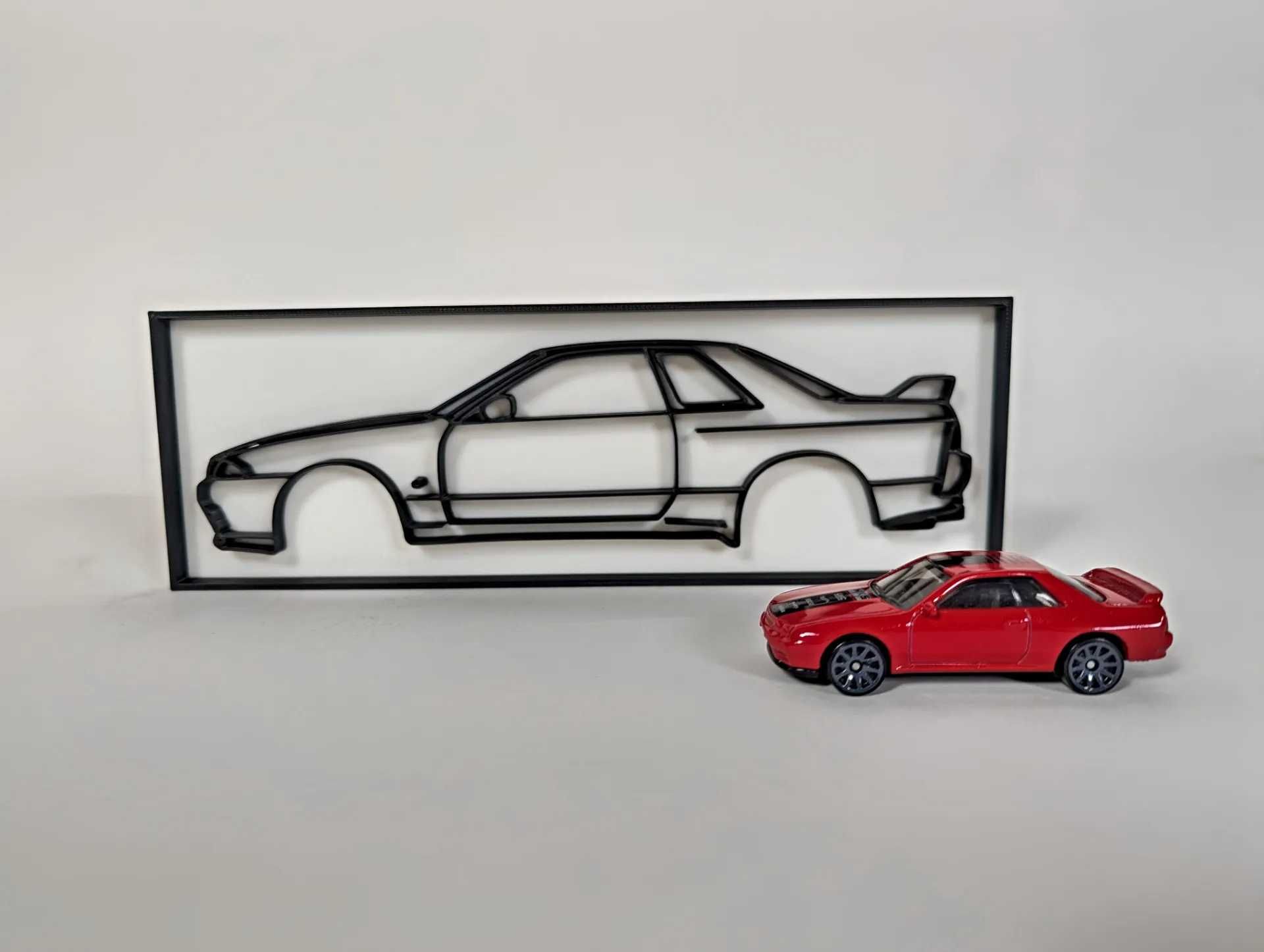 Nissan Skyline GT-R R32 3D Pudełko Panel Dekoracja DO SALONU GARAŻU
