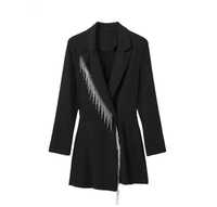 Черный пиджак-платье ZARA- Xs,S. Короткое вечернее платье,мини платье