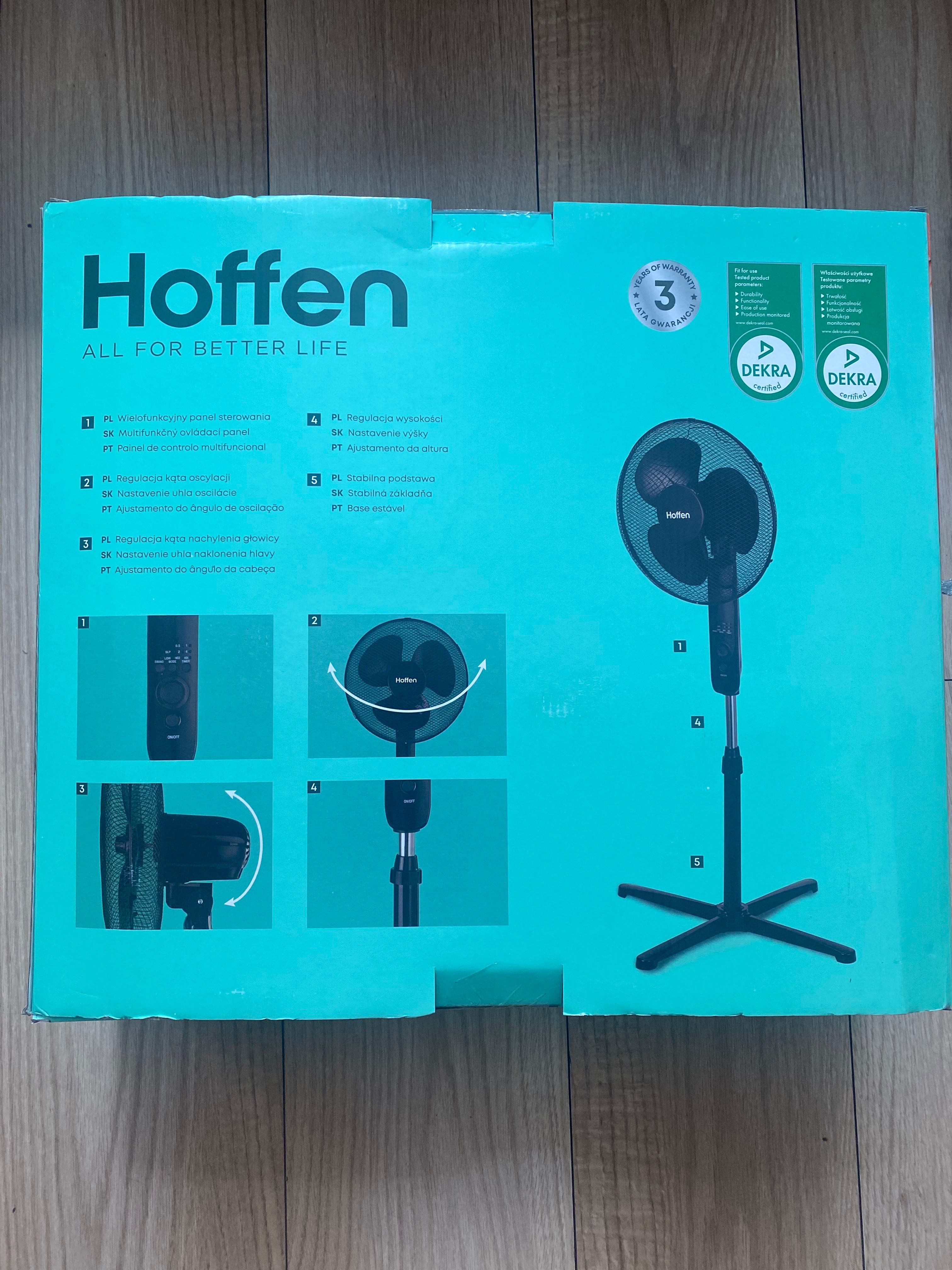 Wentylator stojący z pilotem Hoffen