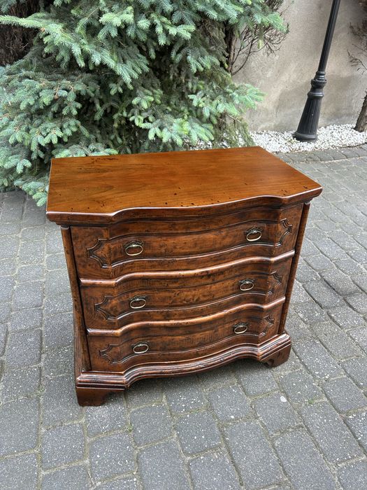 Stylowa Drewniana Komoda Kolonialna Stolik Z Szufadami Po Renowacji
