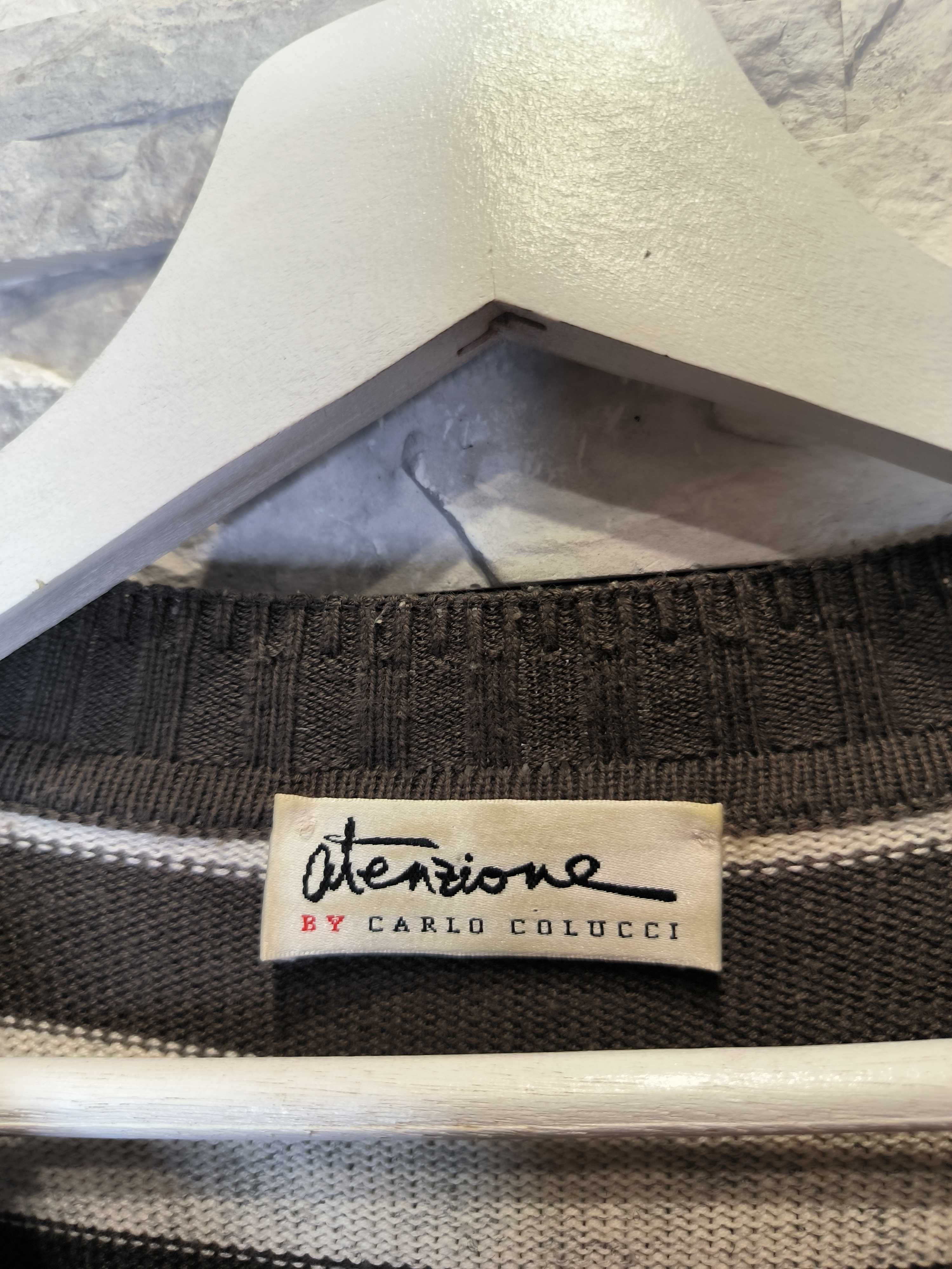 Sweter Paski Atenzione Carlo Colucci Paski Vintage