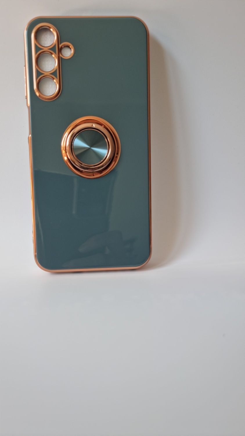 Etui do Samsung Galaxy A15 z pierścieniem i szkłem hartowanym