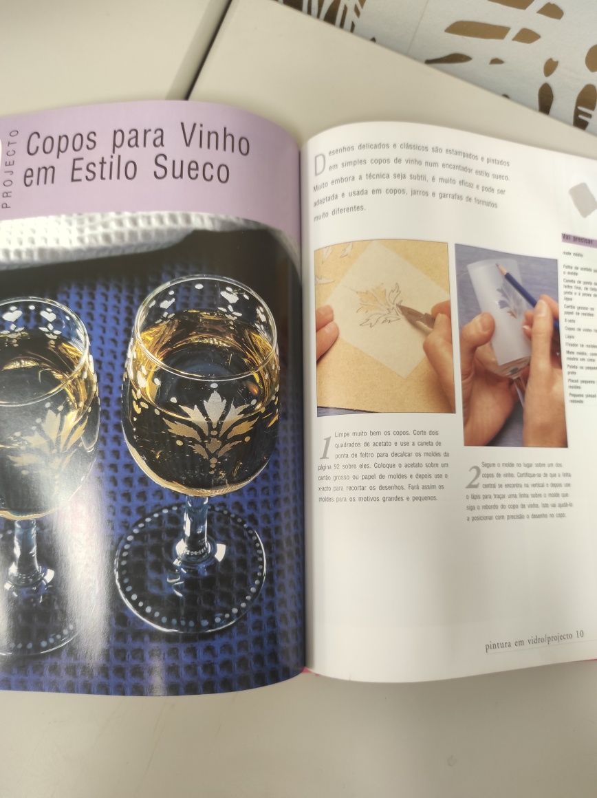 Livro pintura em vidro