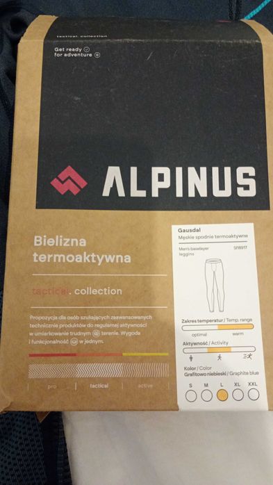 Spodnie termoaktywne termiczne męskie Alpinus Gausdal rozm. L NOWE