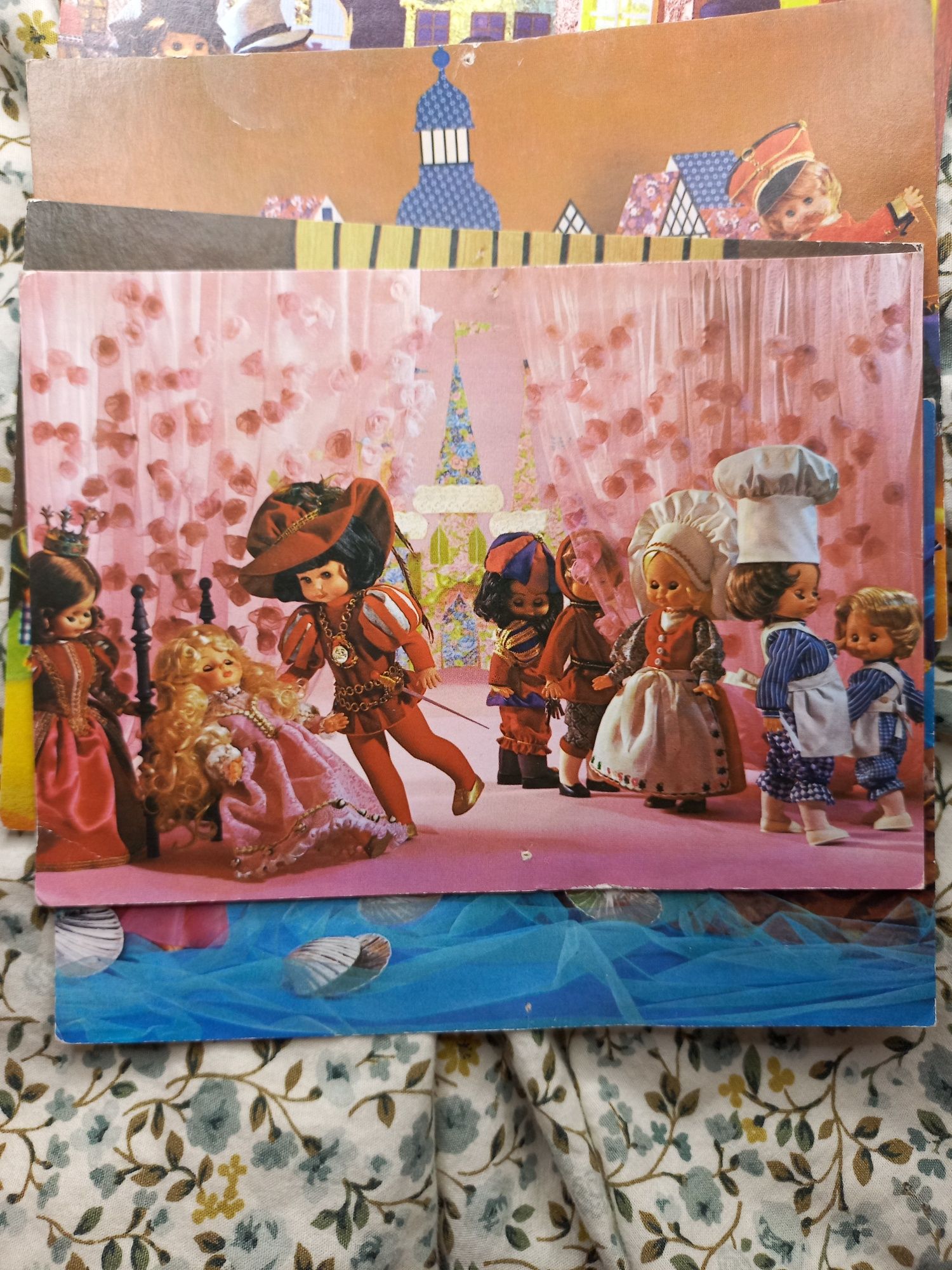Stare lalki pocztówki kartka pocztowa lalki laleczki teatrzyk lalkowy