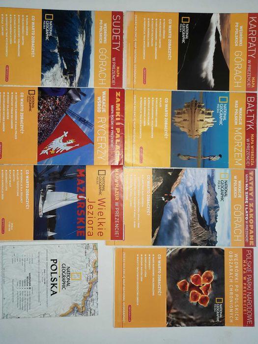 Zestaw map turystycznych -Mazury, Tatry, Karpaty, Bałtyk i inne