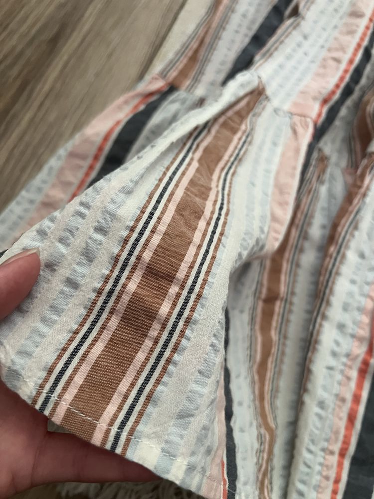 Długa rozkloszowana spódnica w paski kolorowa spódniczka vintage