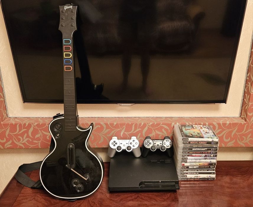 PS3 з іграми + руль та гітара