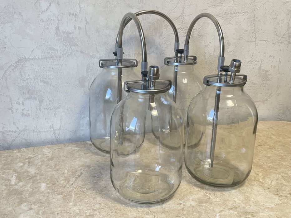 Сухопарники и барботёры. Для дистилляции. Трубки на крышке 10-12-14-16