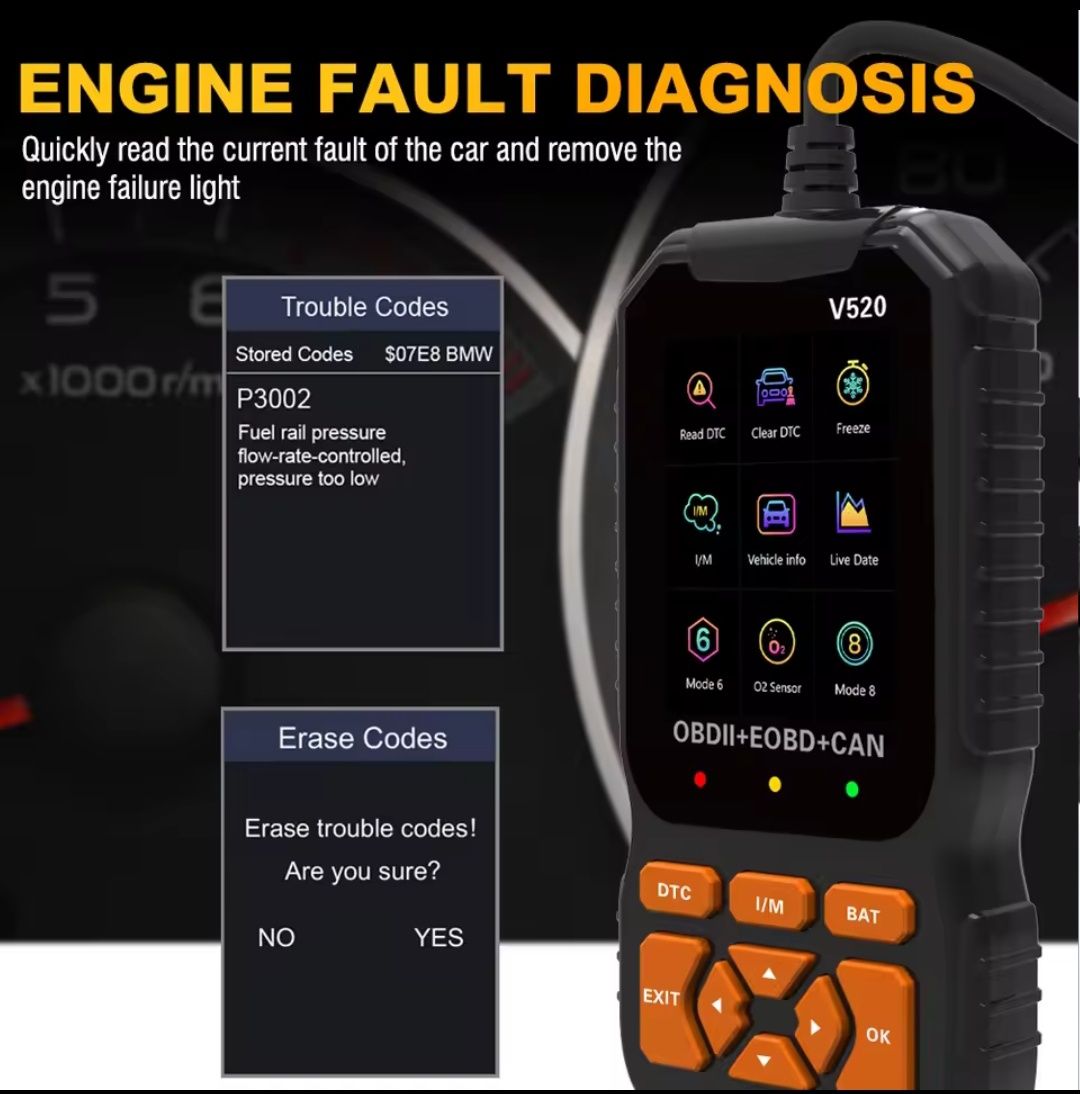 900грн + олх комісія Автосканер OBD2 | Модель V520 2024 | Повна діагно