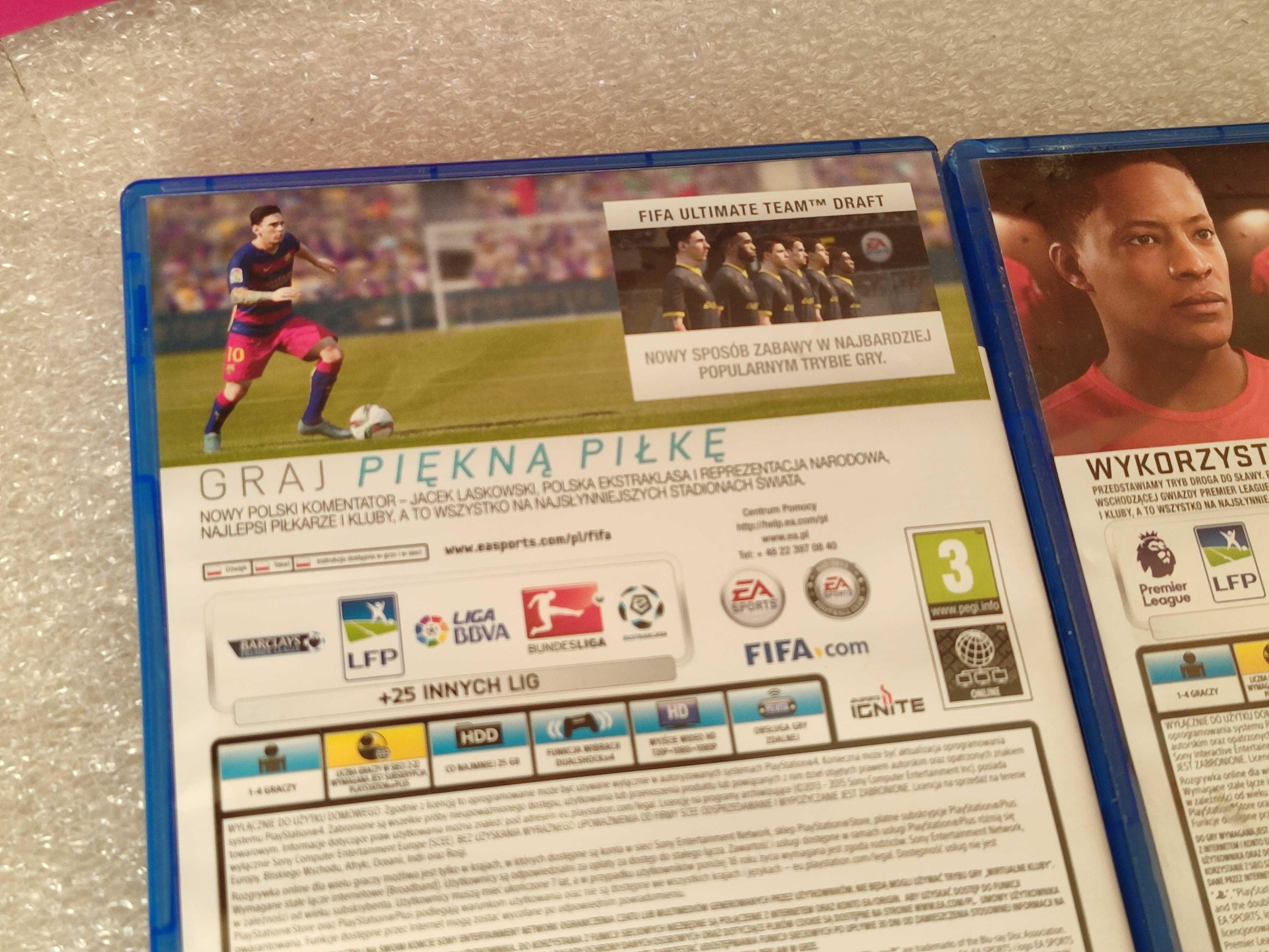 Zestaw gier FIFA 16, 17, 18, 19 - PS4 PS5 - j.polski, duży wybór gier