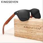 Okulary przeciwsłoneczne drewniane KINGSEVEN z filtrem UV-400 i polar.