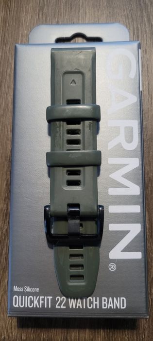 Oryginalny pasek silikonowy Garmin Quickfit 22mm oliwkowy