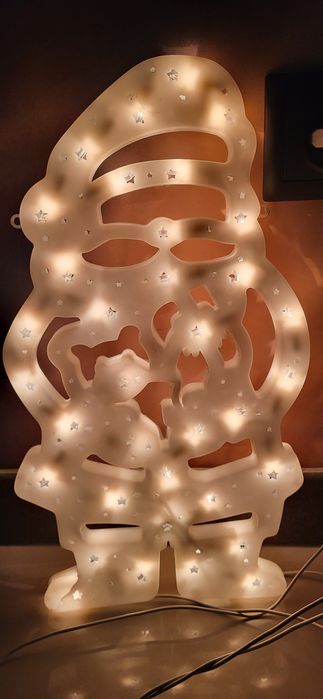 Mikołaj krasnal święta oświetlenie dekoracja 40cm