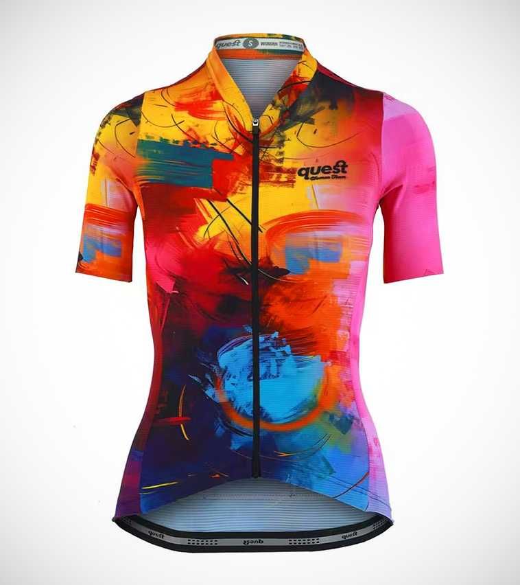 Koszulka rowerowa QUEST, damska top jakość, wer. cekiny (nie Shimano)