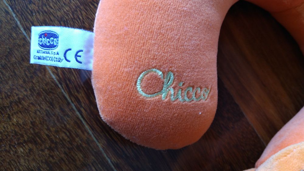 Almofada cervical Chicco gato laranja como NOVA