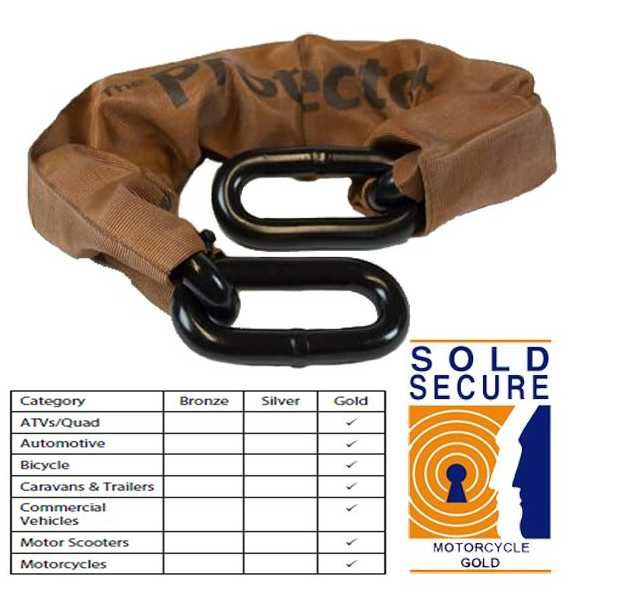 Pragmasis 19mm Corrente + Cadeado Oxford Boss Alarme - Segurança Máx