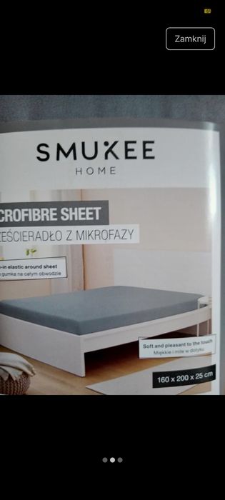 Prześcieradło z mikrofazy 160x200x25cm szare