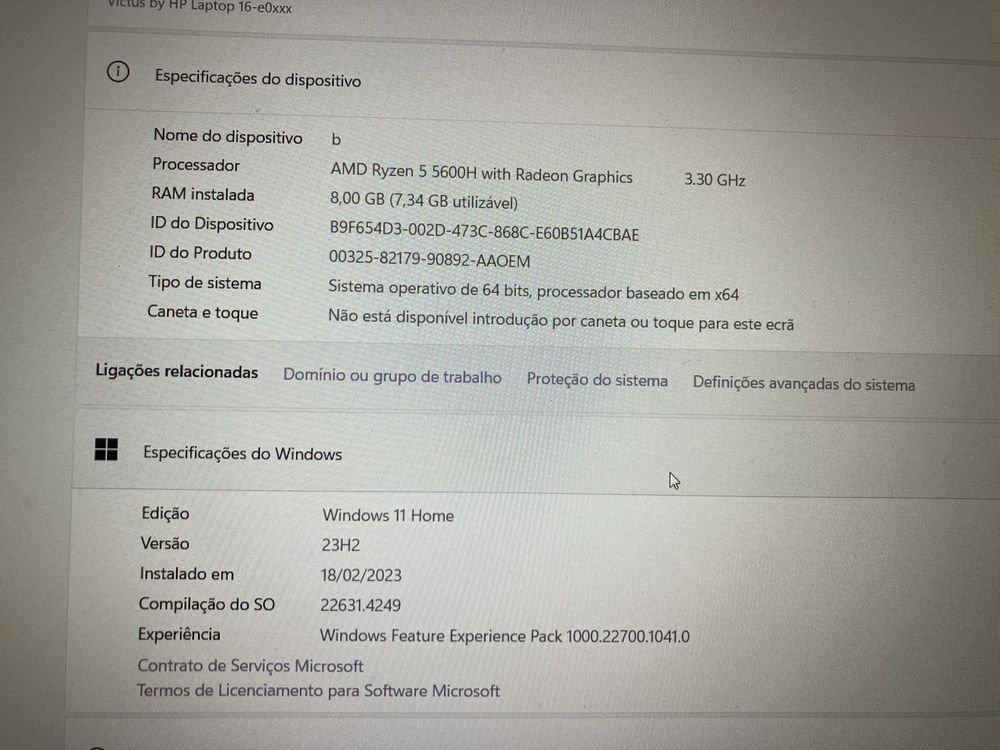 Victus HP 16.