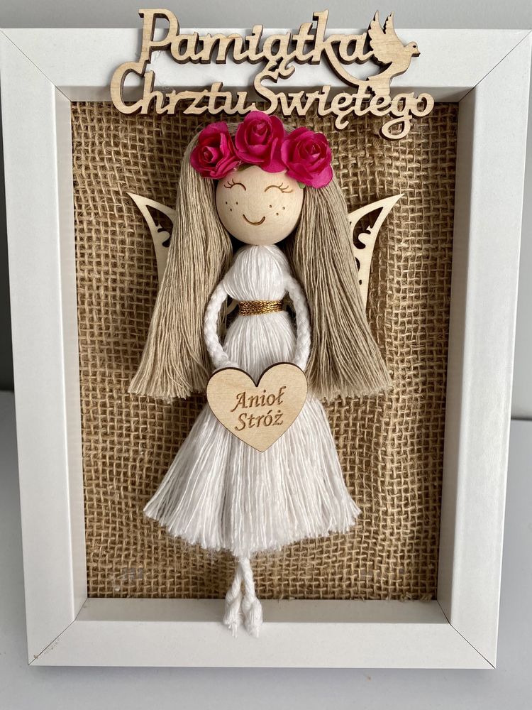 Anioł stróż Aniołek prezent, pamiątka chrztu św, pierwszej komuni