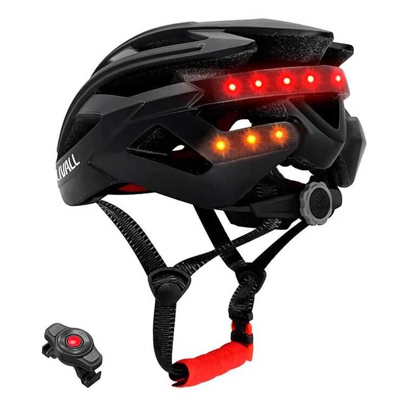 Kask Rowerowy z Kierunkowskazami LED i Pilotem USB L 56–61 cm