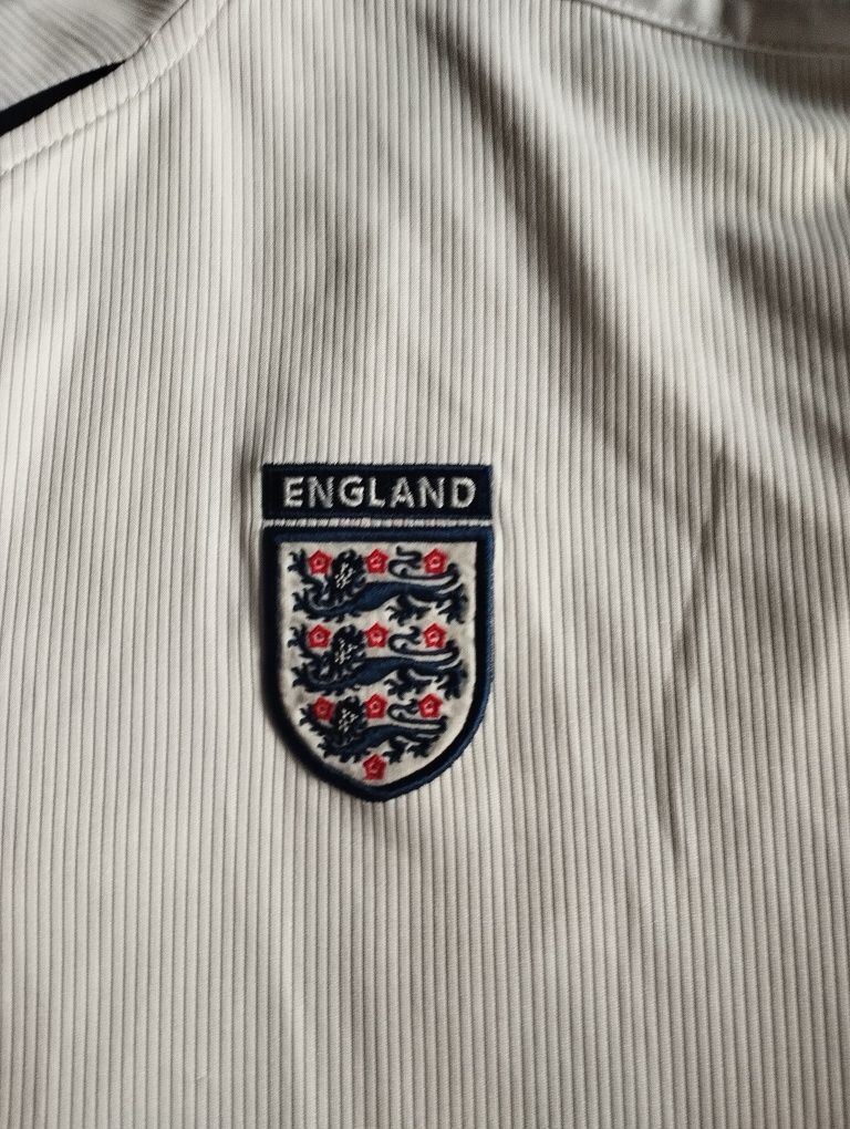 Biało-czarna koszulka polo reprezentacji Anglii Umbro