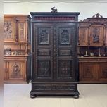 Антикварна шафа дуб шкаф сервант 3381