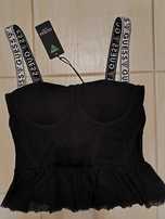 Top, gorset GUESS, czarny.