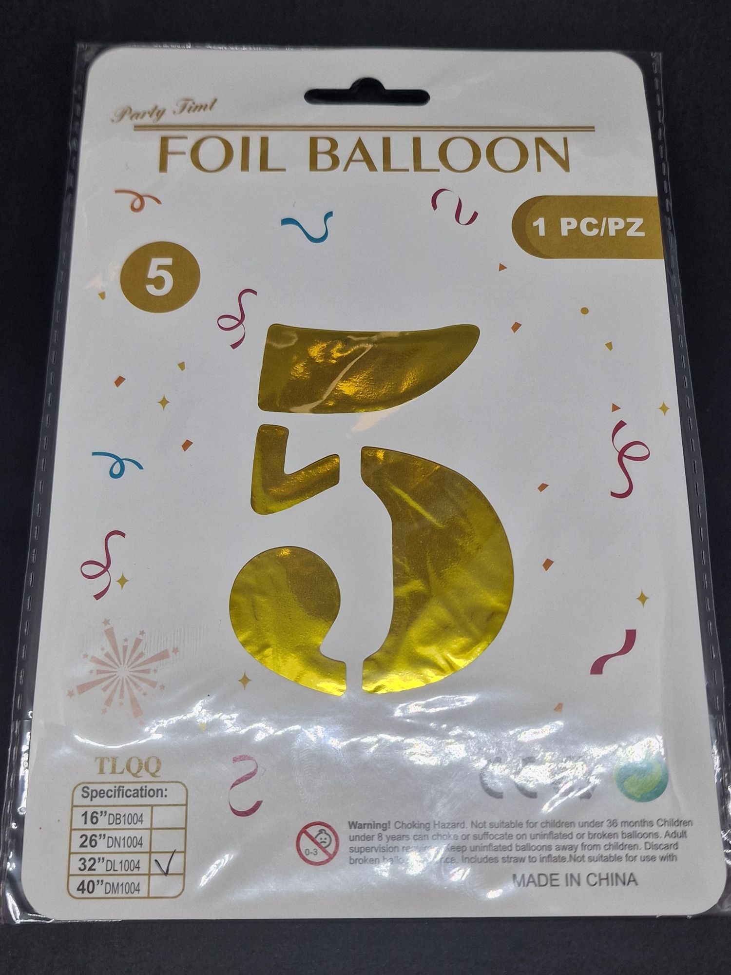 Balon Foliowy w Kształcie Cyfry  1 szt XXL Złota Cyfra Dekoracja
