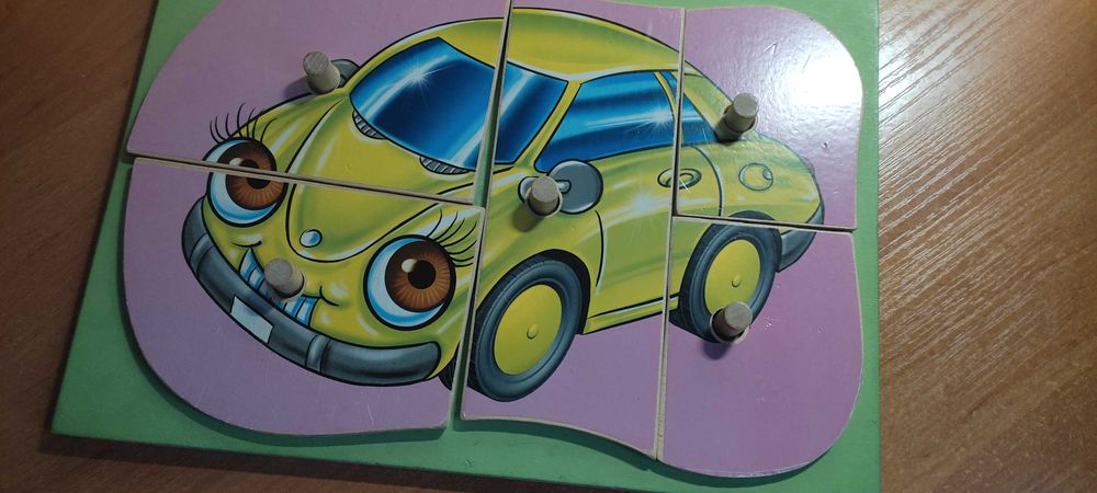 пазлы деревянные машины