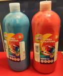 Farby plakatowe Otocki 1000 ml czerwona i jasna niebieska