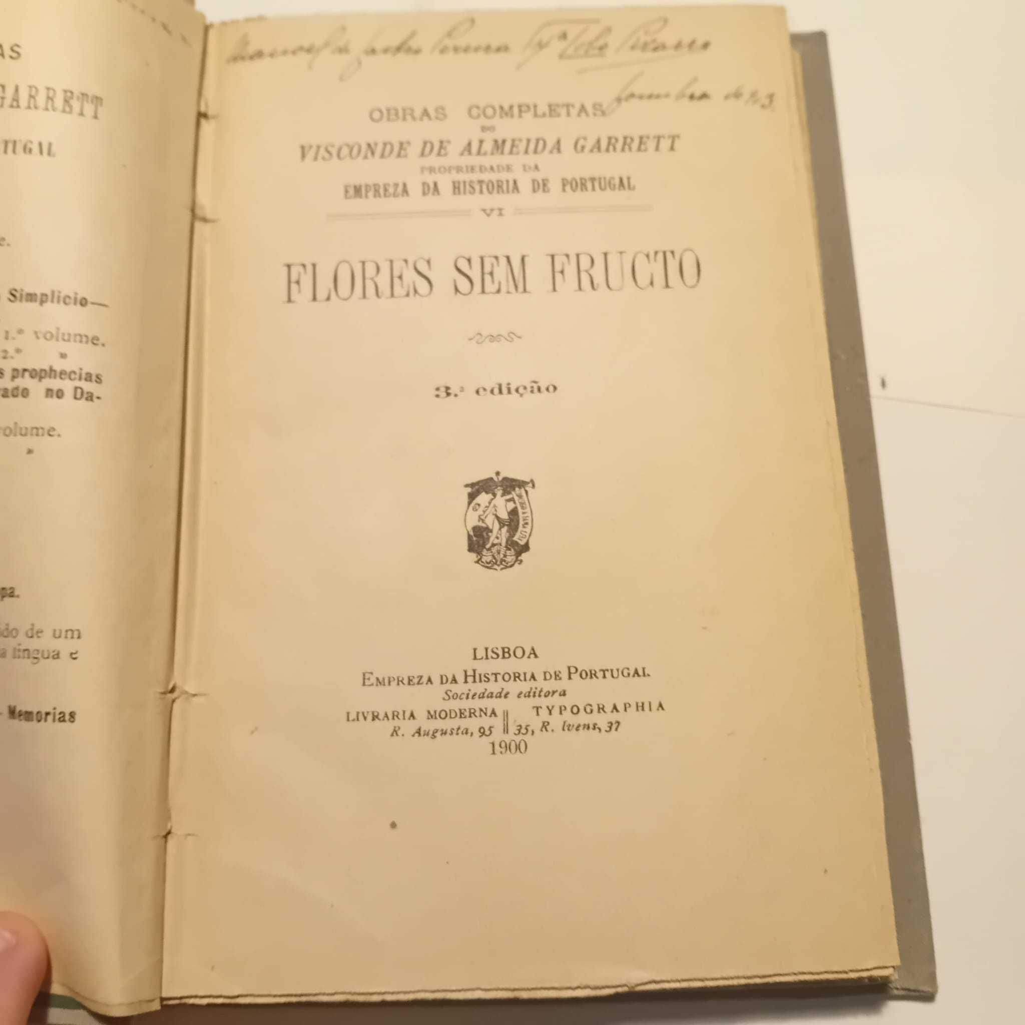 Almeida Garret, Flores sem Fructo (1900)