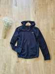 Bluza sportowa czarna z kapturem trekkingowa 158 164