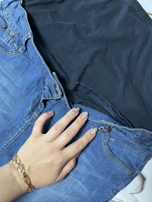 Спідниця джинсова для майбутніх мам. Спідниця для вагітних.