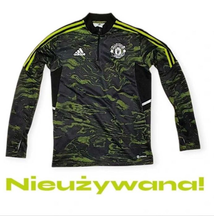 Bluza treningowa adidas Manchester United Black/Lime rozmiar S